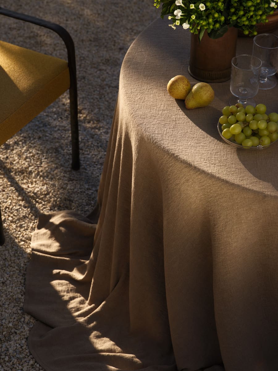 Close up mesa jardín